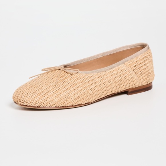 Mansur Gavriel Raffia Dream Ballerina Flats Size 38 - Picture 2 of 7